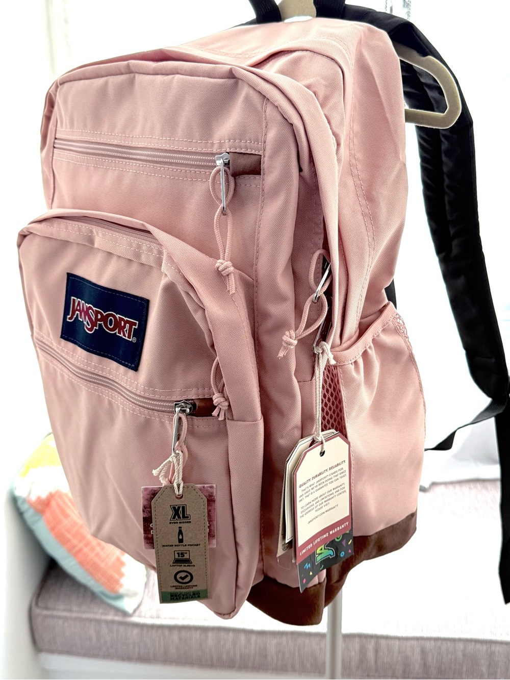 Jansport - “Cool Student” Pink Everyday Backpack - Picture 3 of 9